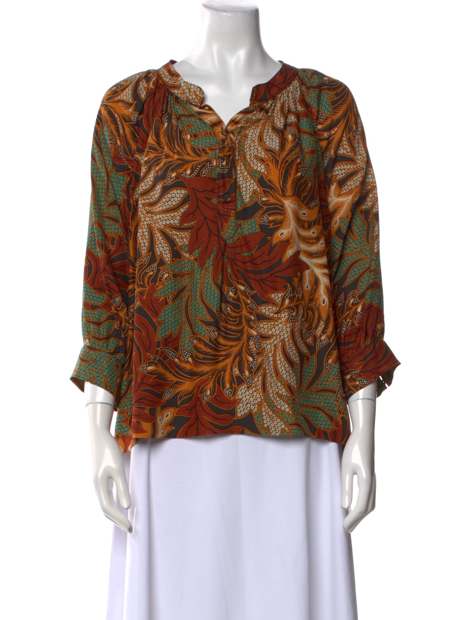 Natalie Martin Silk Printed Blouse