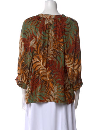 Natalie Martin Silk Printed Blouse