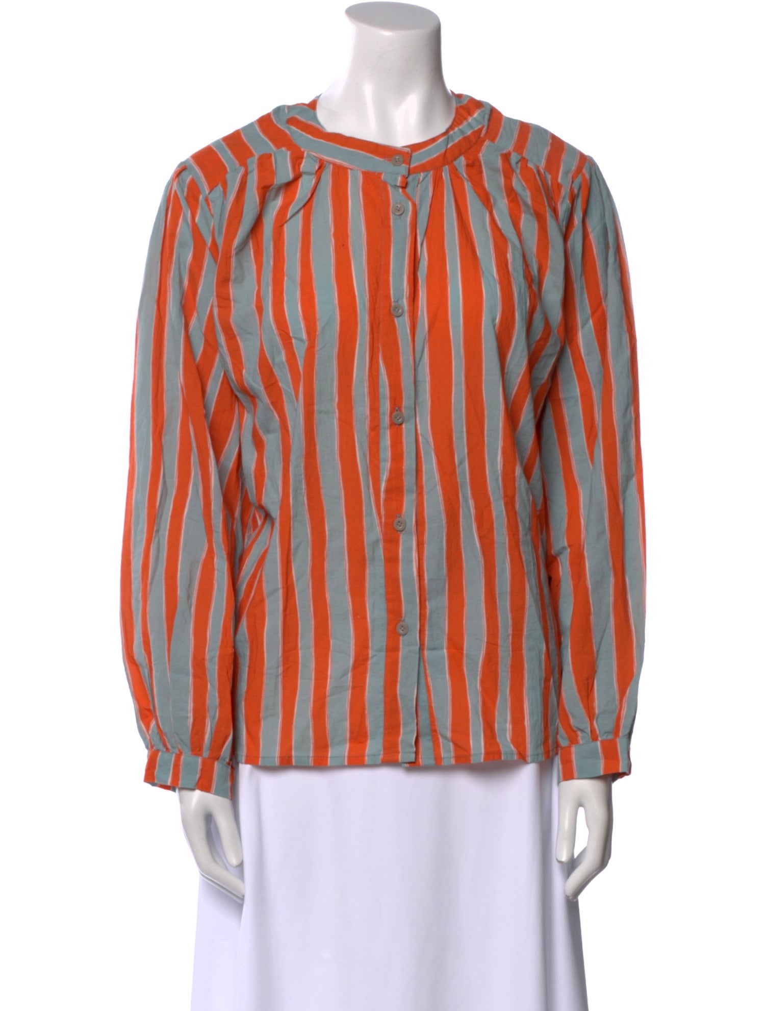 Natalie Martin Striped Crew Neck Blouse