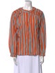 Natalie Martin Striped Crew Neck Blouse