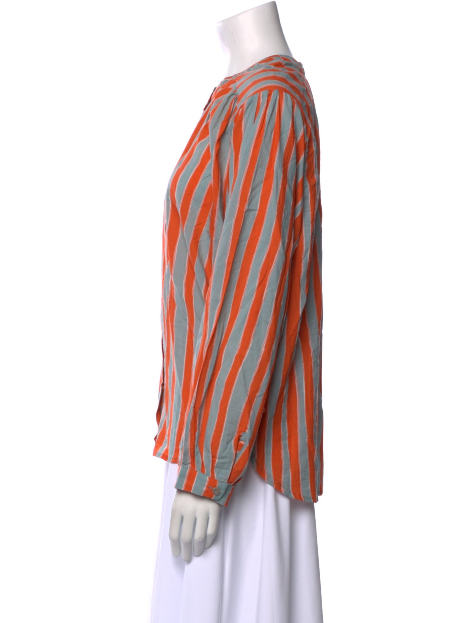 Natalie Martin Striped Crew Neck Blouse