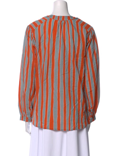 Natalie Martin Striped Crew Neck Blouse