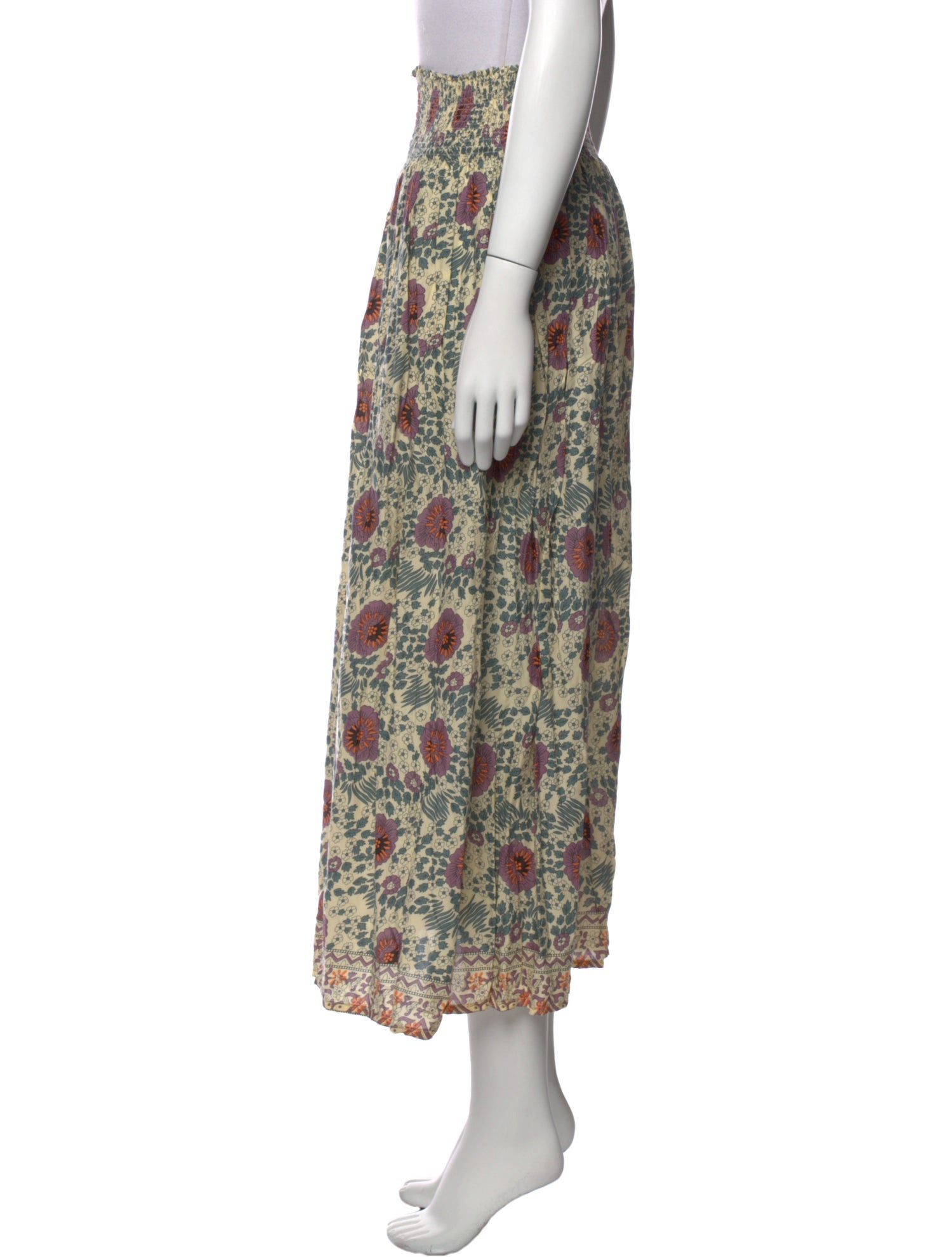 Natalie Martin Floral Print Midi Length Skirt