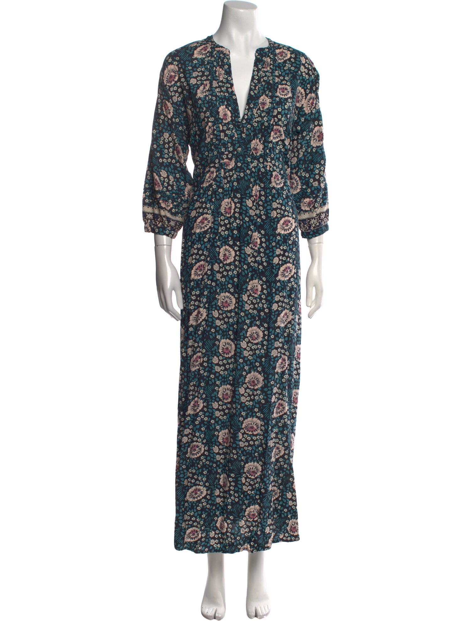 Natalie Martin Floral Print Long Dress