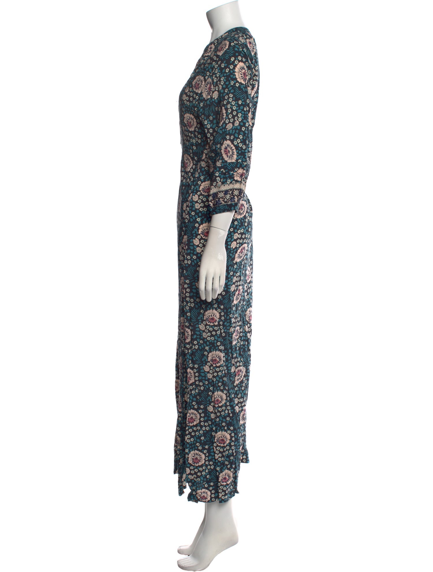 Natalie Martin Floral Print Long Dress