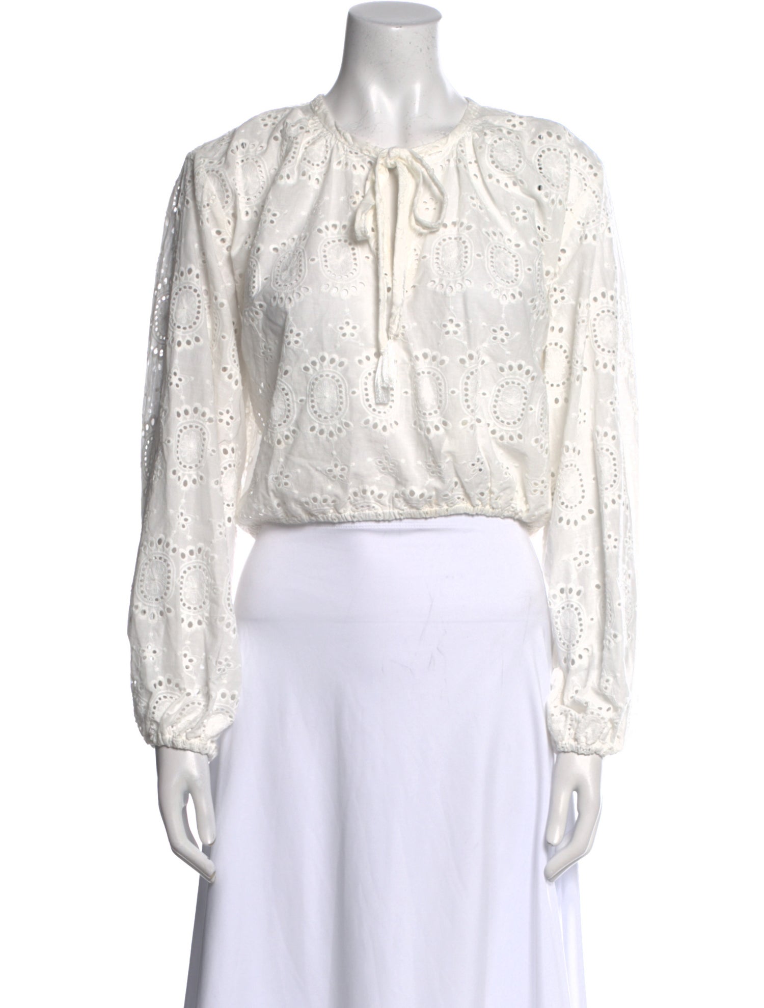 Natalie Martin Crew Neck Long Sleeve Crop Top w/ Tags