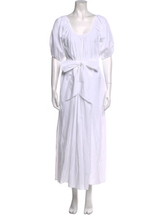 Natalie Martin Scoop Neck Midi Length Dress