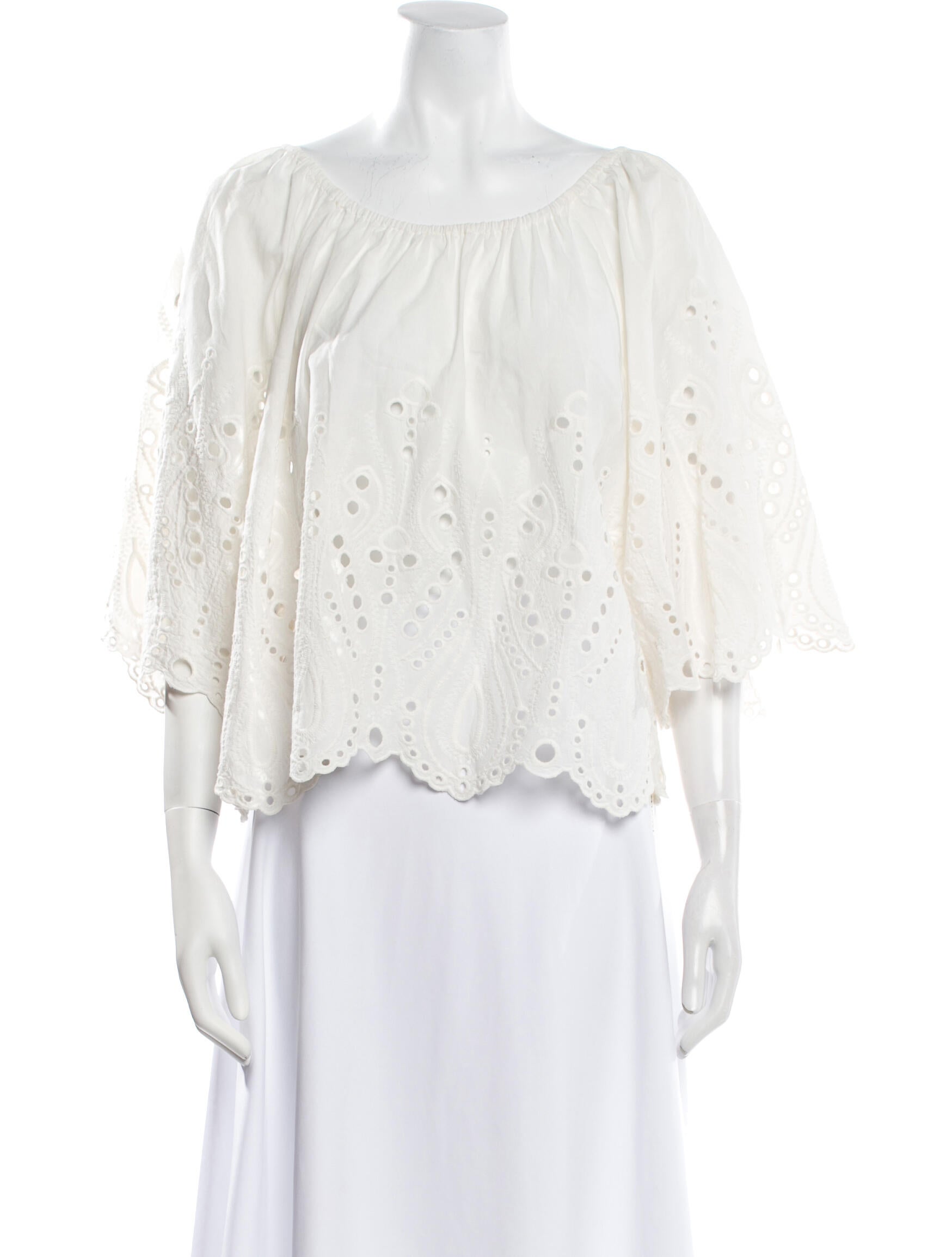 Natalie Martin Scoop Neck Three-Quarter Sleeve Blouse