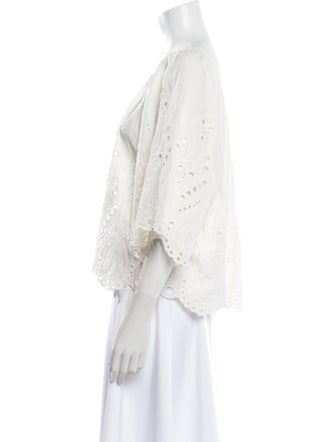 Natalie Martin Scoop Neck Three-Quarter Sleeve Blouse