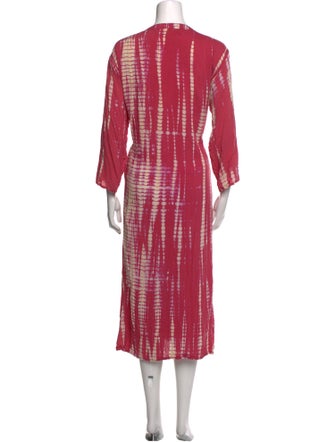 Natalie Martin Plaid Print Long Dress