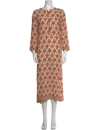 Natalie Martin Floral Print Midi Length Dress