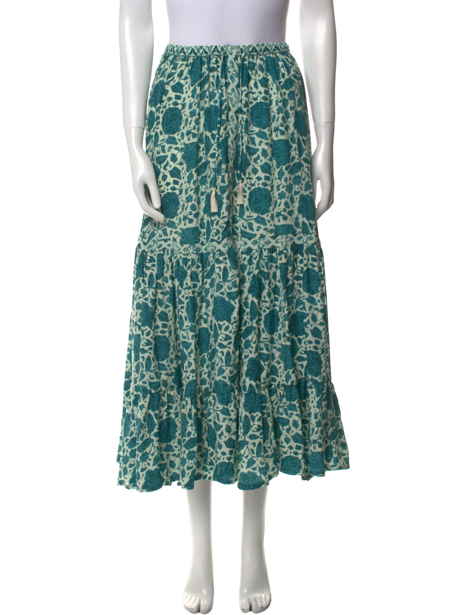 Natalie Martin Silk Midi Length Skirt