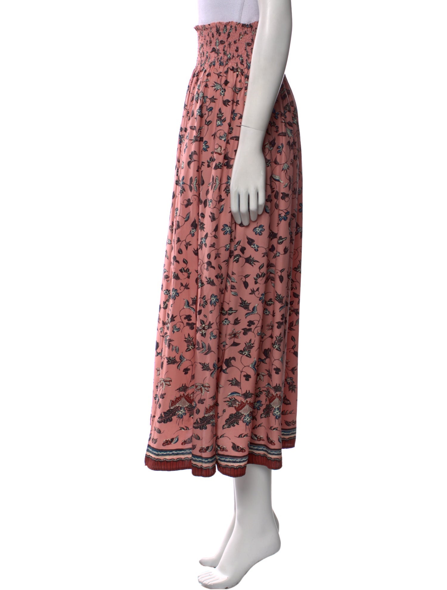 Natalie Martin Silk Midi Length Skirt