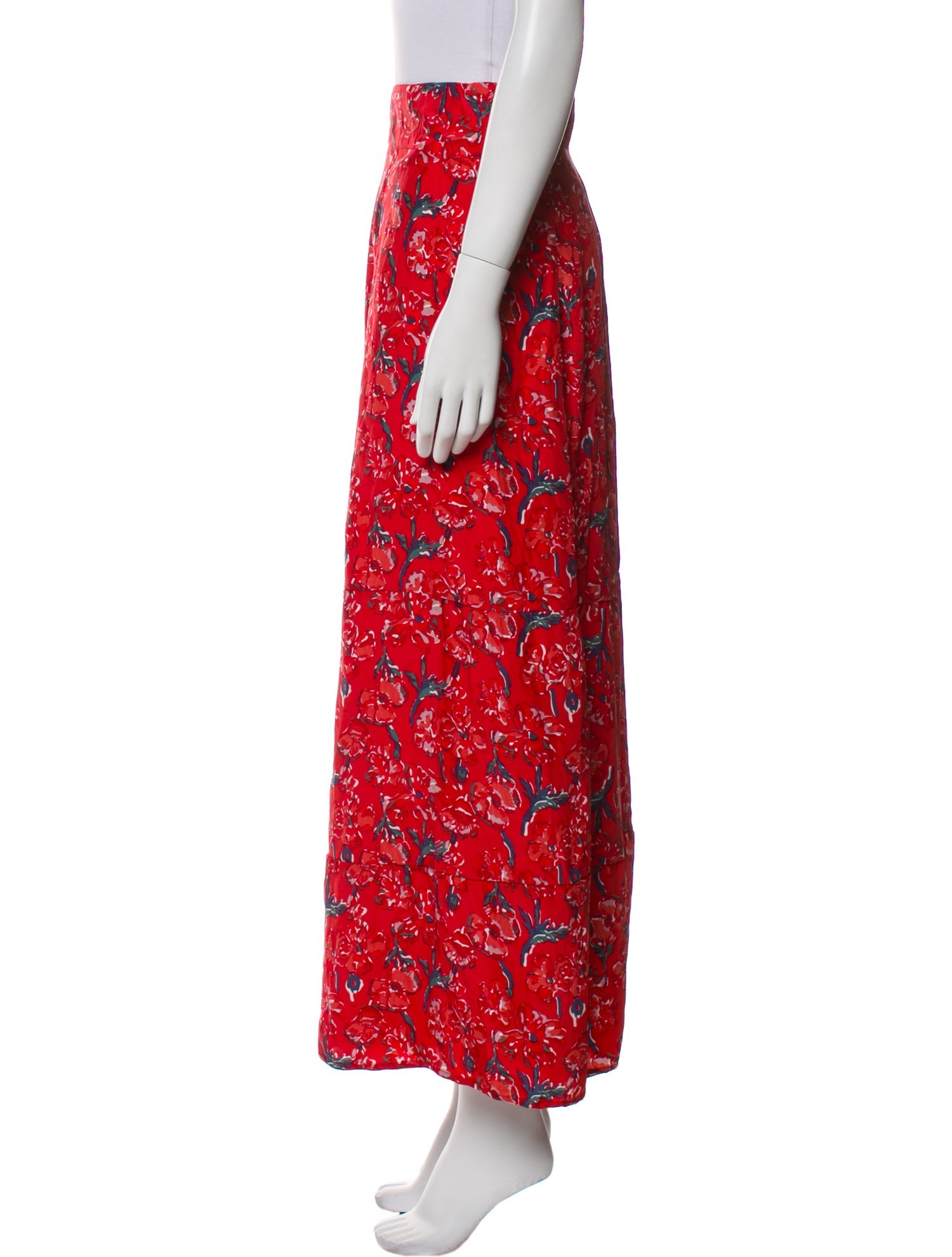 Natalie Martin Silk Midi Length Skirt