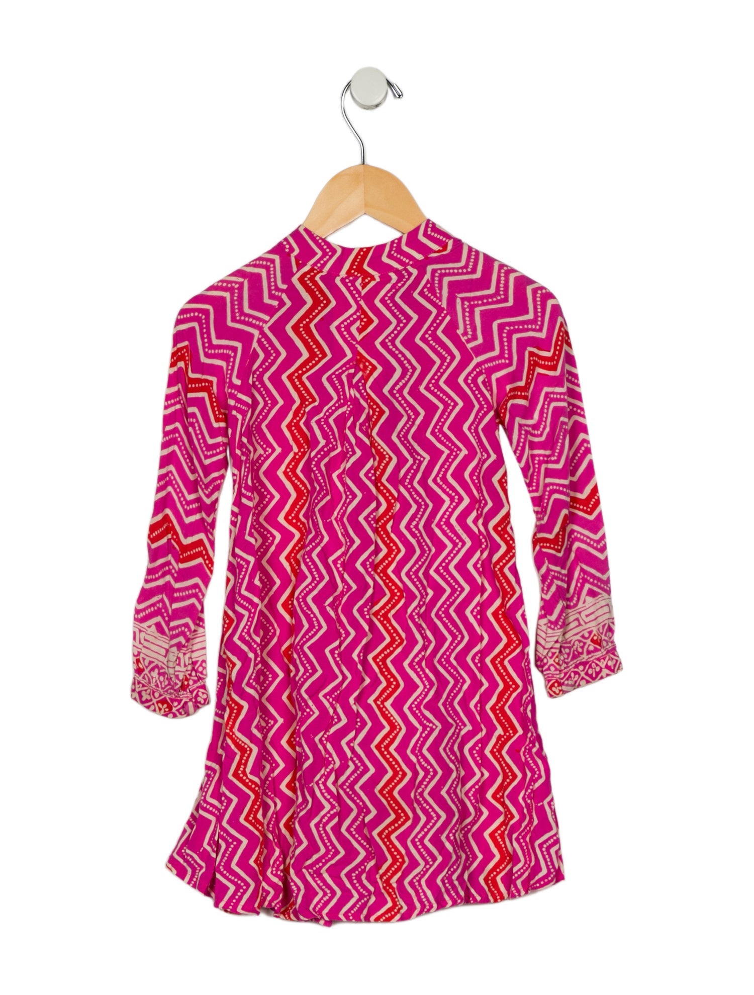 Natalie Martin Girls' Patterned Long Sleeve Dress
