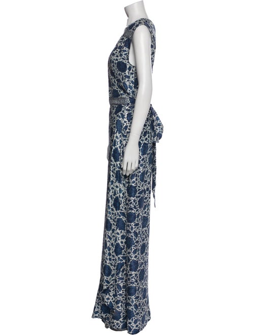 Natalie Martin Floral Print Long Dress