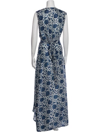 Natalie Martin Floral Print Long Dress