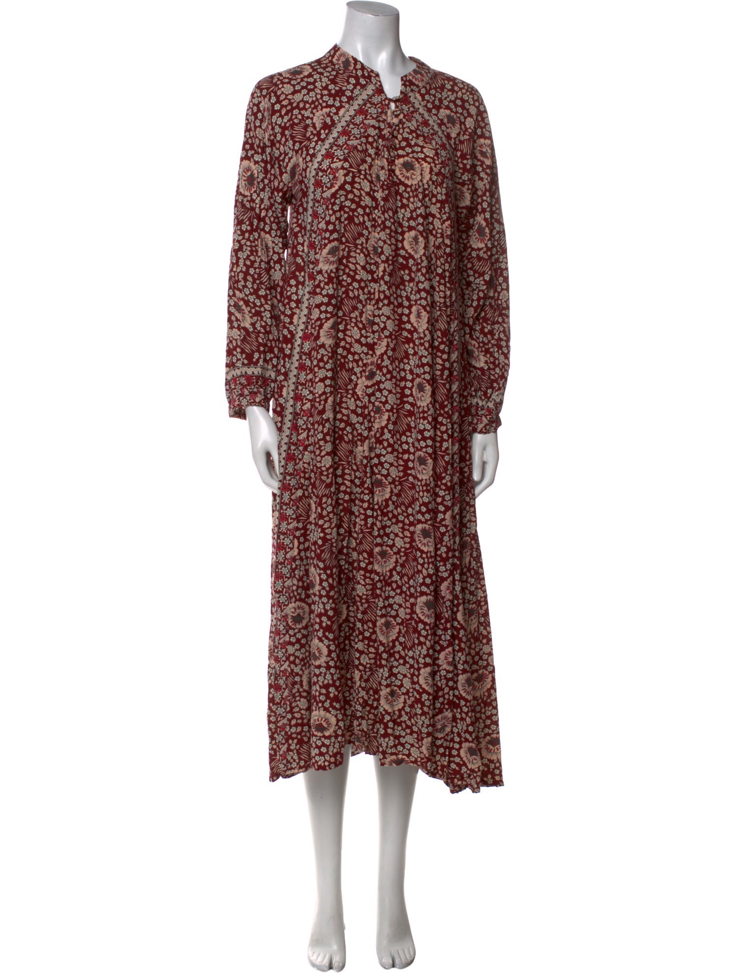 Natalie Martin Floral Print Midi Length Dress