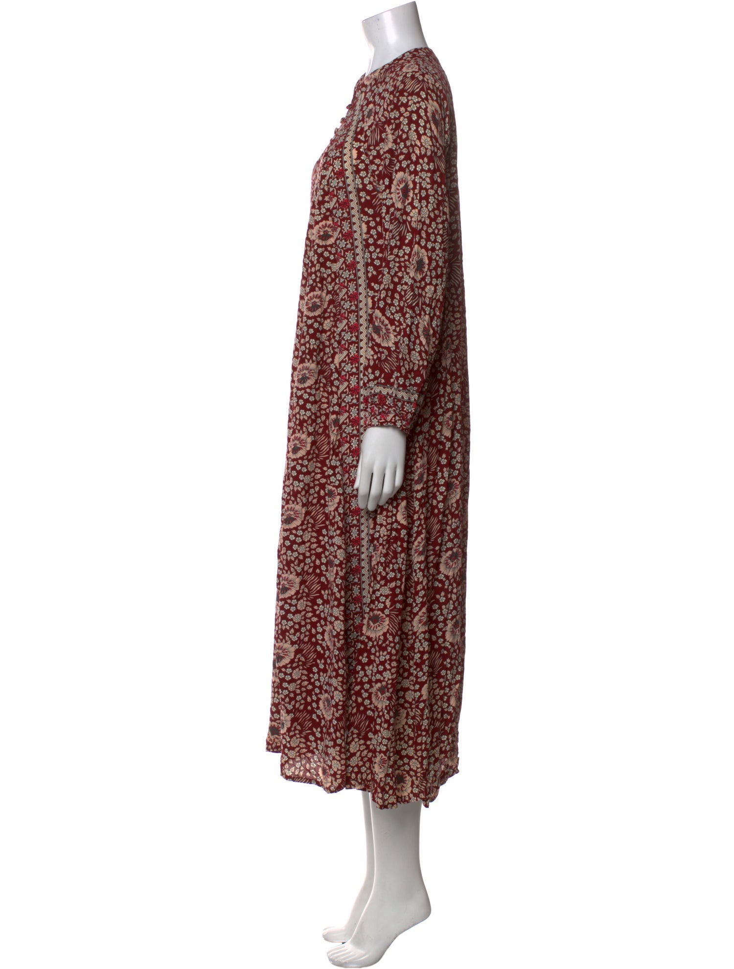 Natalie Martin Floral Print Midi Length Dress