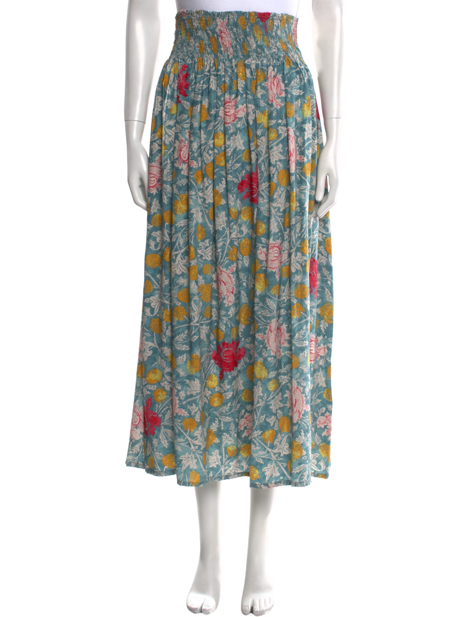 Natalie Martin Silk Midi Length Skirt