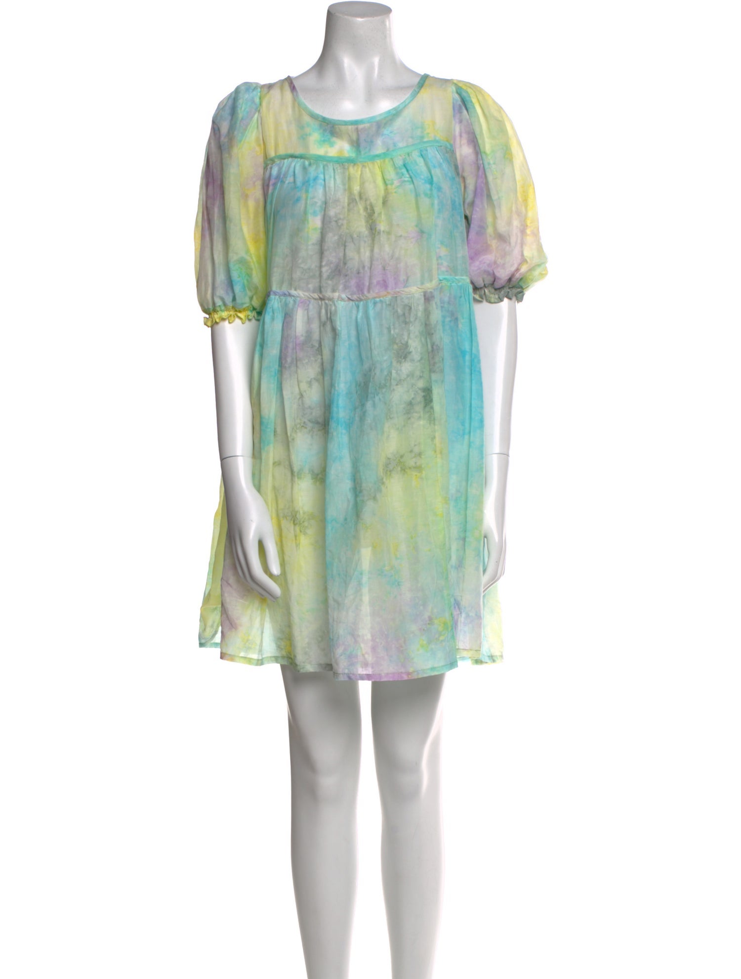 Natalie Martin Tie-Dye Print Mini Dress