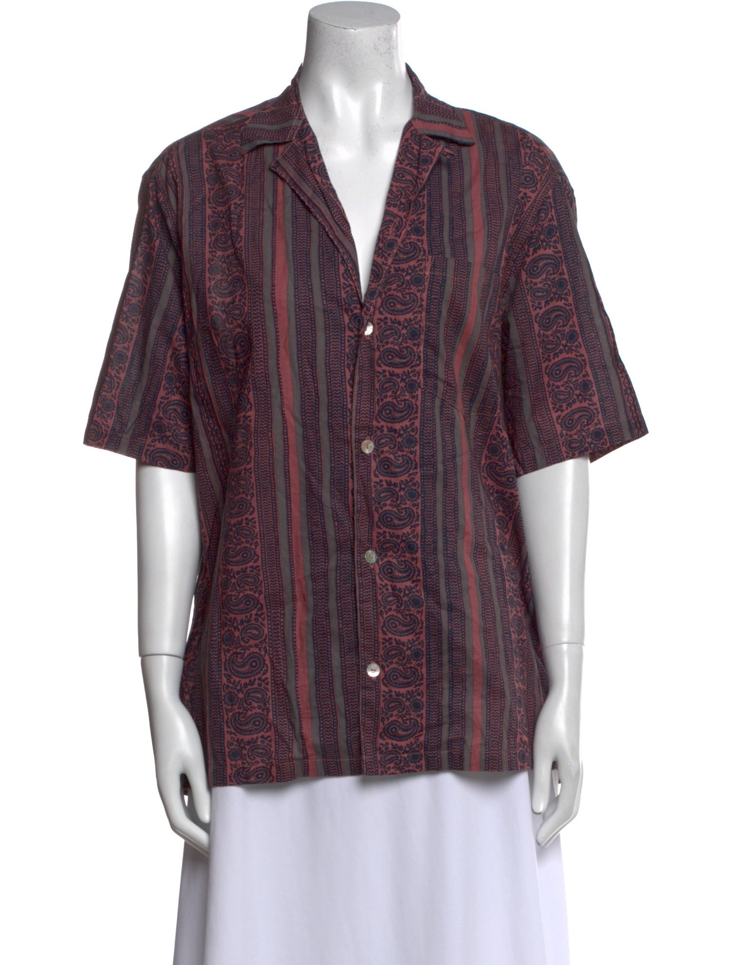 Natalie Martin Paisley Print V-Neck Blouse