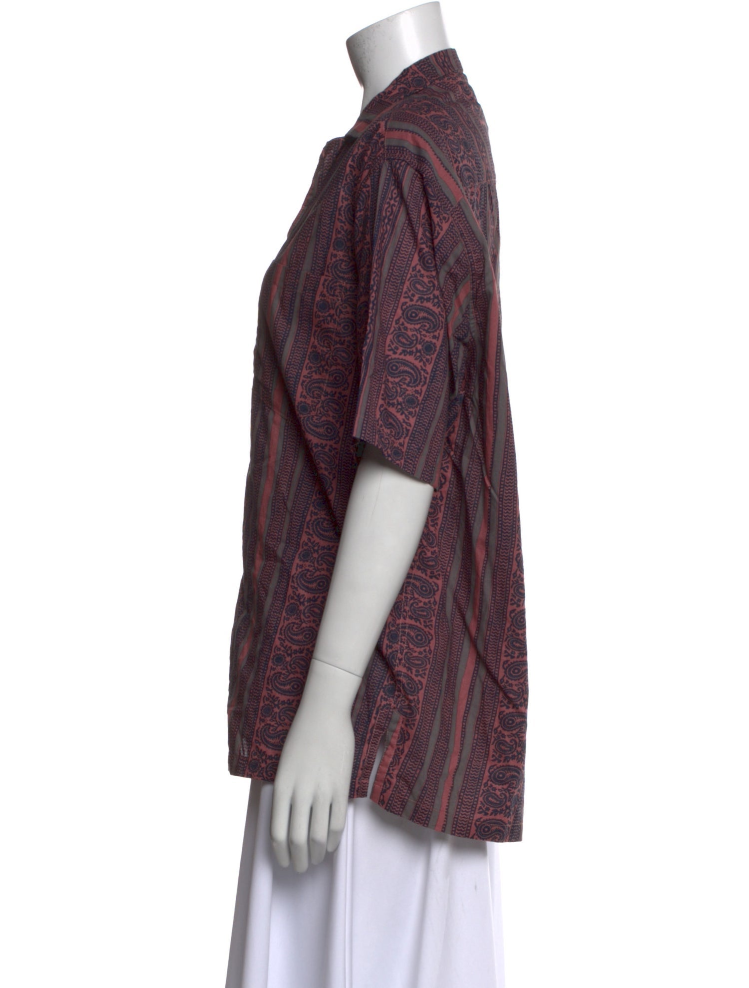 Natalie Martin Paisley Print V-Neck Blouse