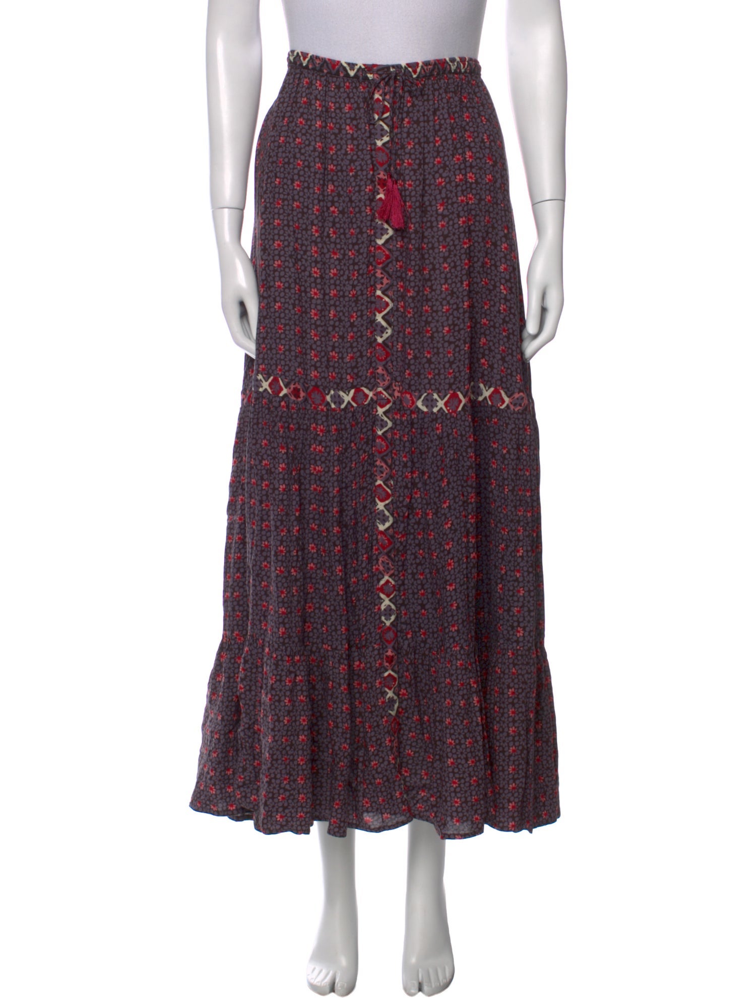 Natalie Martin Floral Print Midi Length Skirt