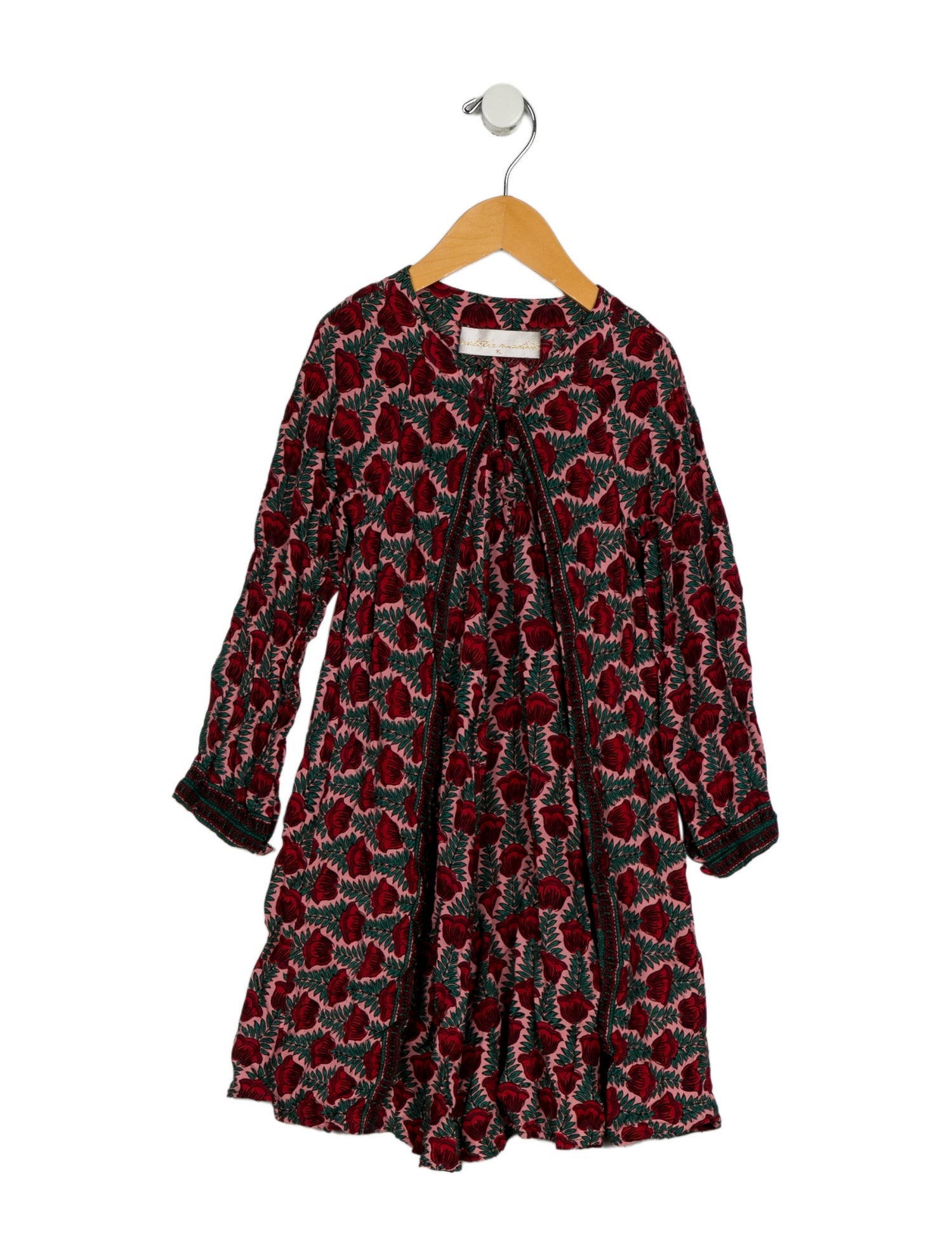 Natalie Martin Girls' Print Long Sleeve Dress
