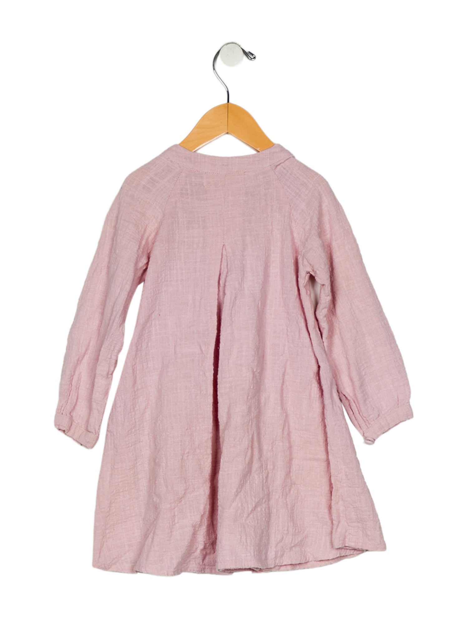 Natalie Martin kids girls long sleeve dress with ruffle embellishments