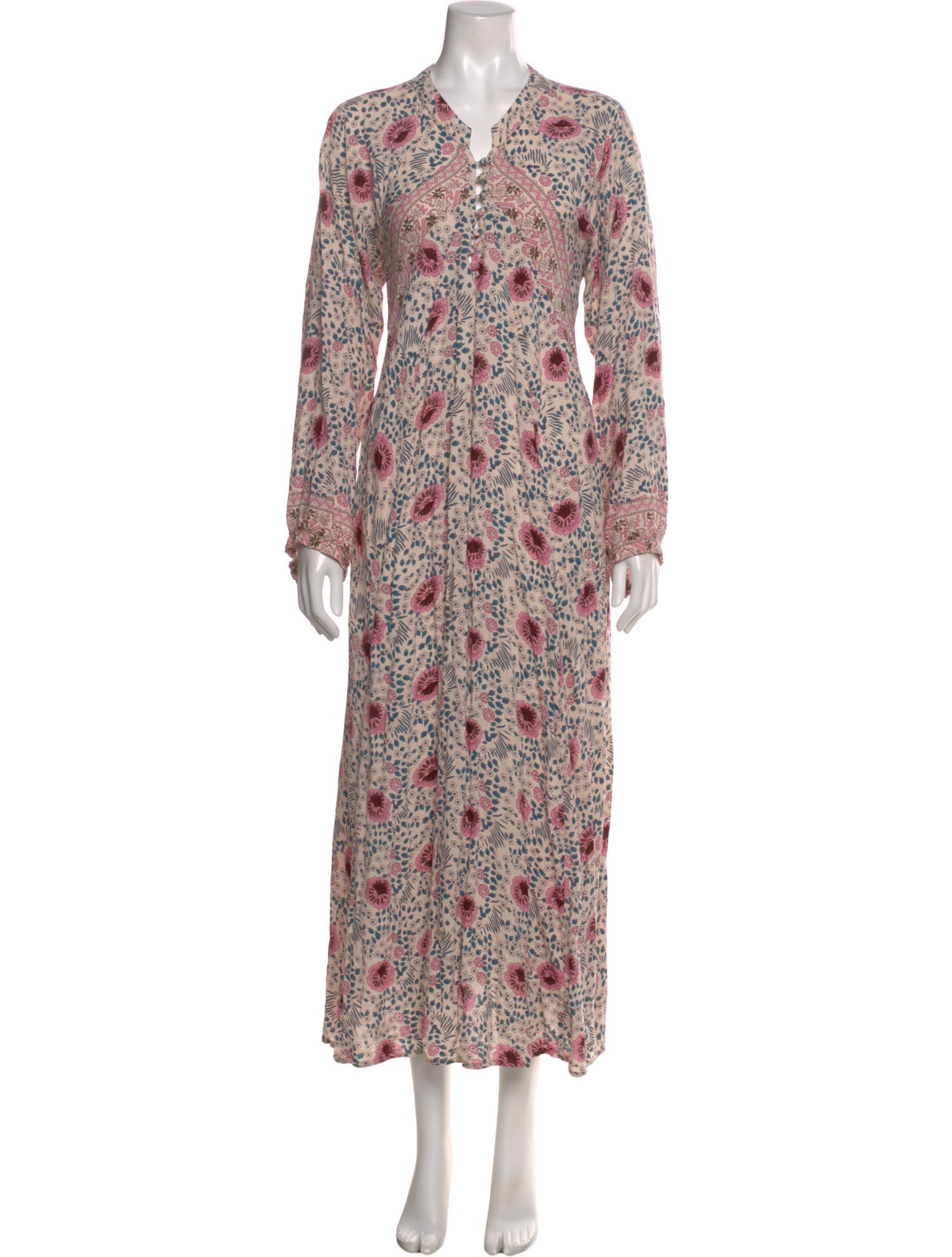 Natalie Martin Floral Print Long Dress