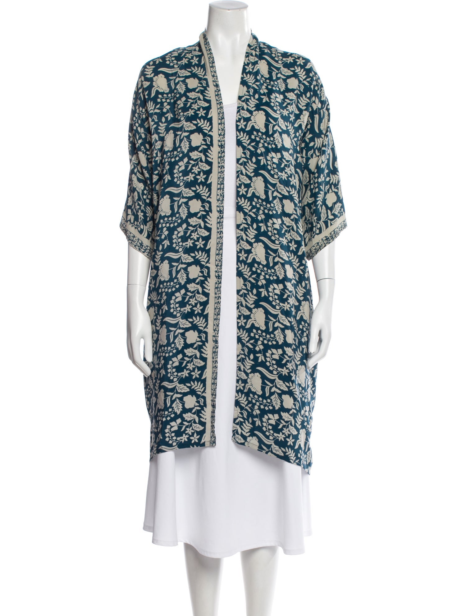 Natalie Martin Silk Floral Print Evening Jacket