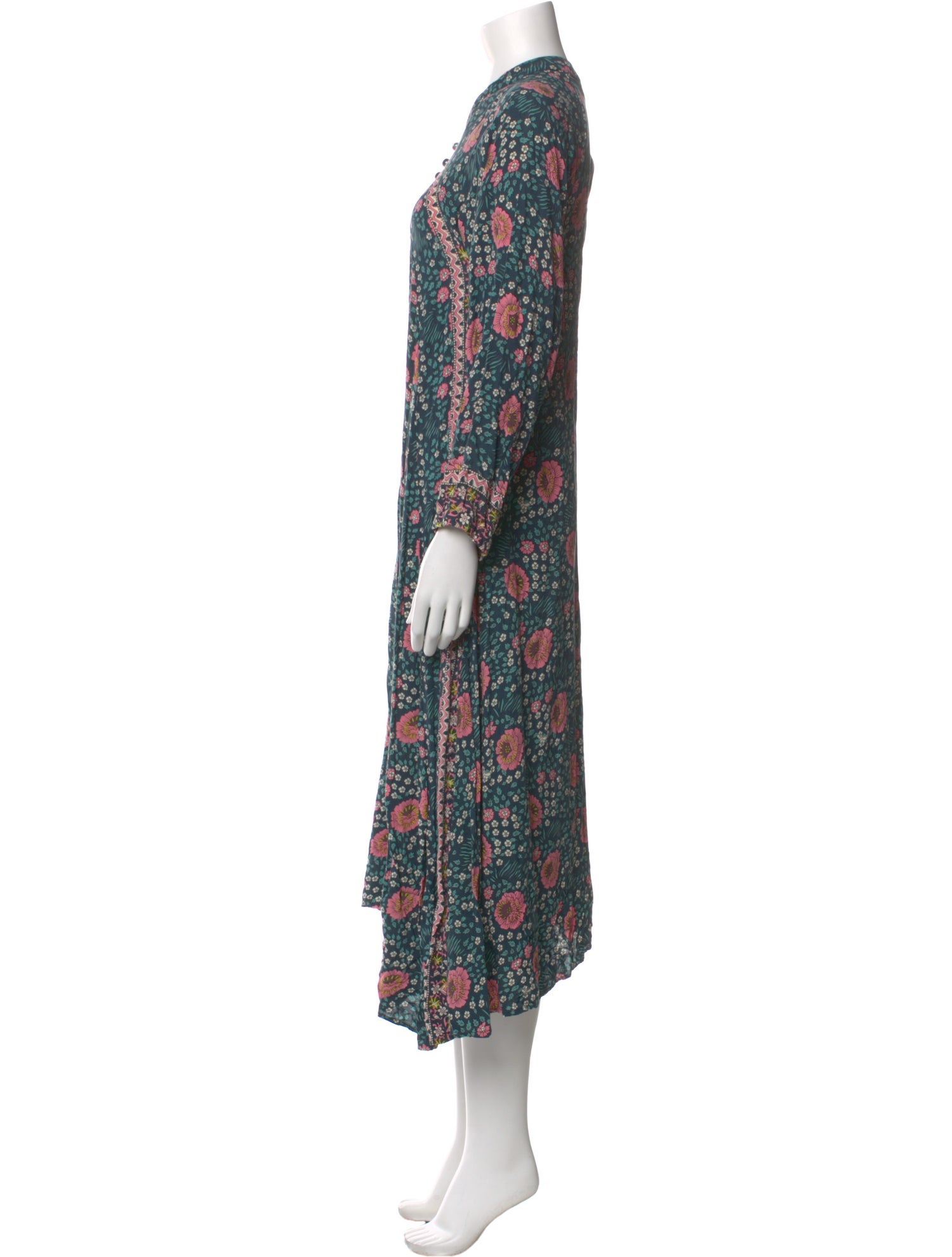Natalie Martin Floral Print Long Dress