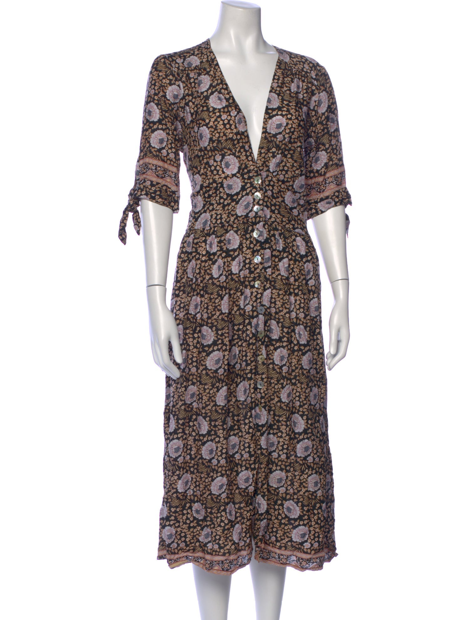 Natalie Martin Floral Print Long Dress