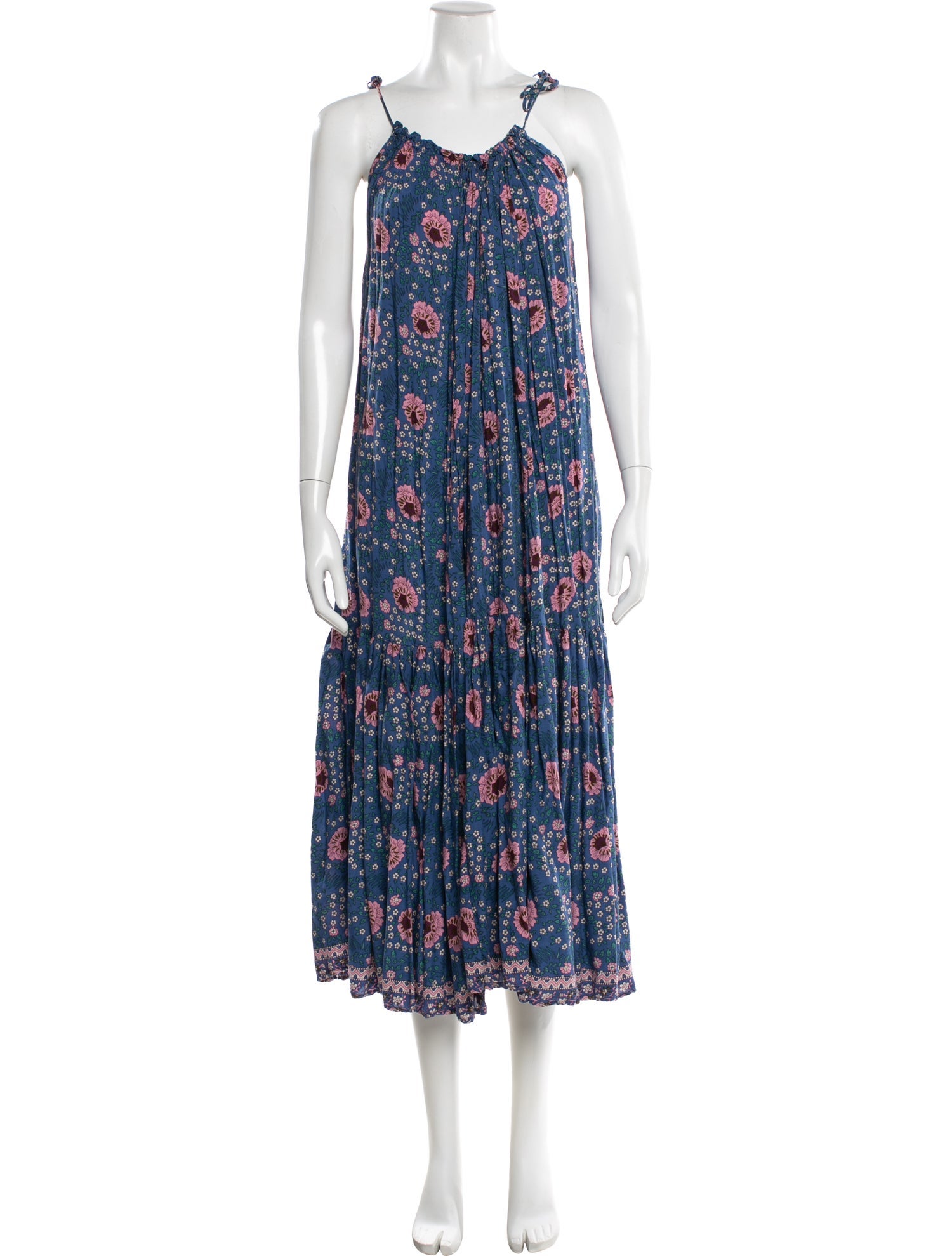 Natalie Martin Floral Print Midi Length Dress