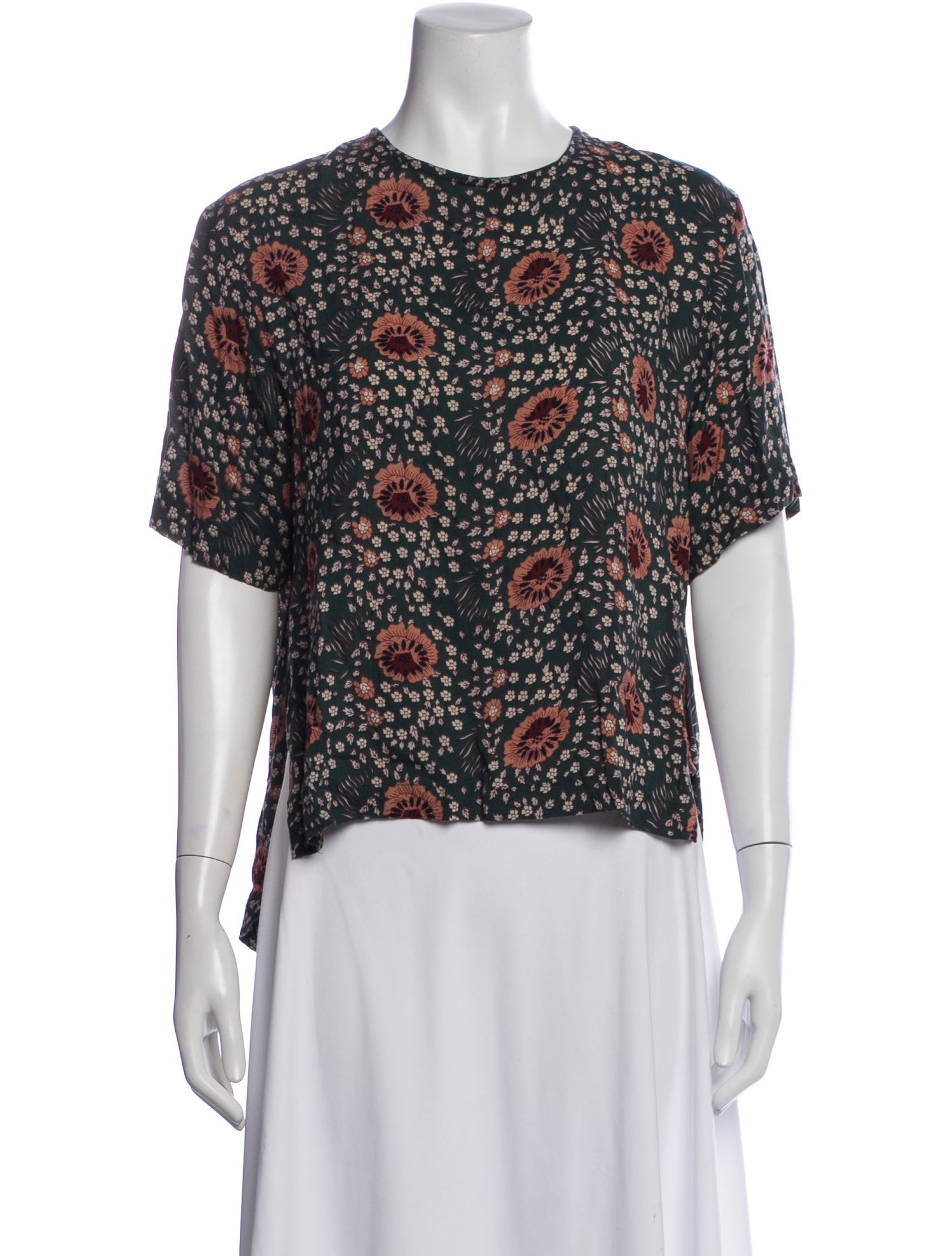 Natalie Martin Floral Print Crew Neck Top