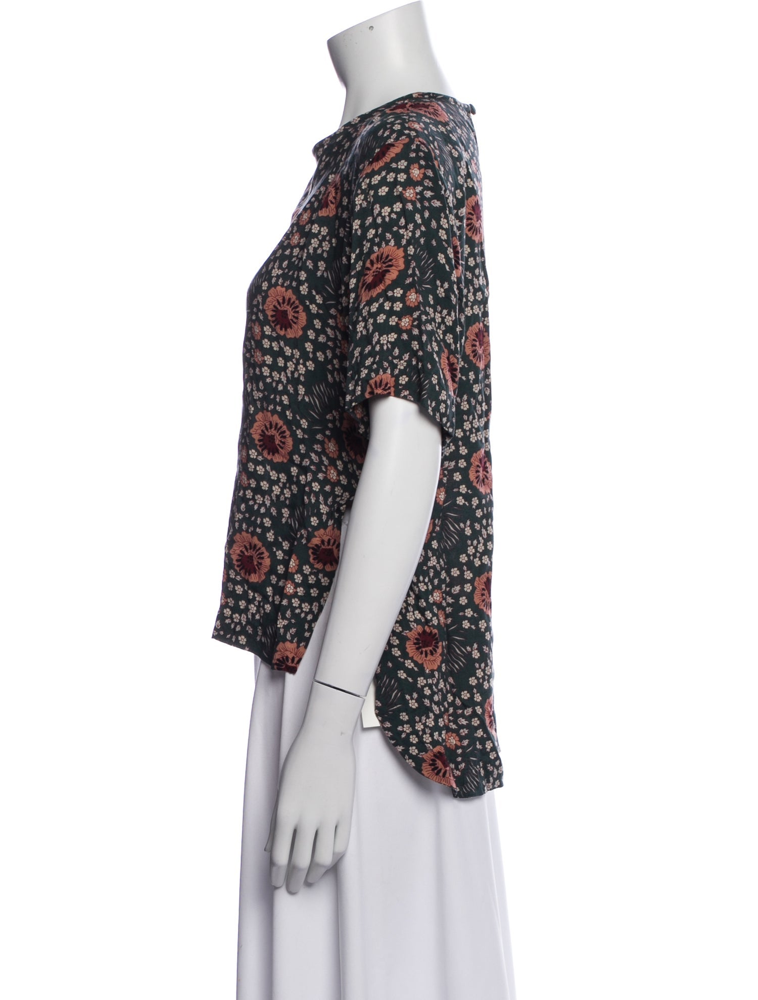 Natalie Martin Floral Print Crew Neck Top