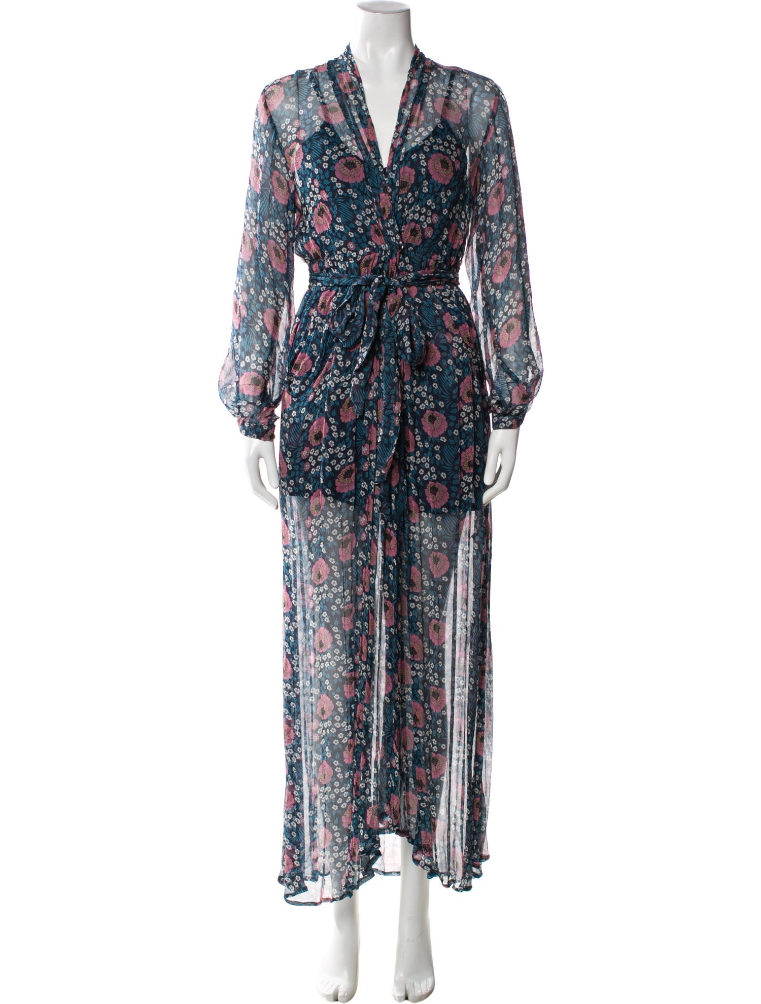 Natalie Martin Floral Print Long Dress