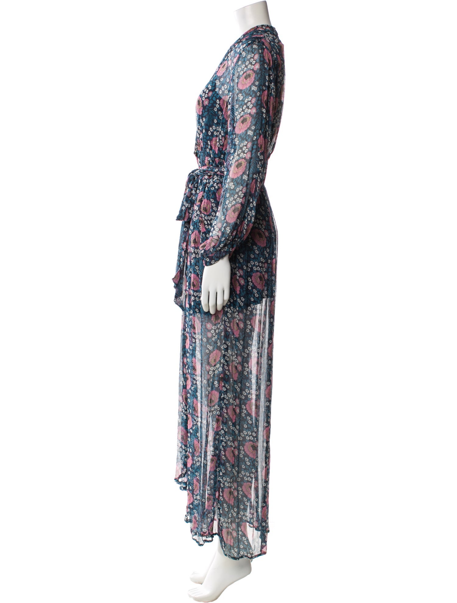 Natalie Martin Floral Print Long Dress