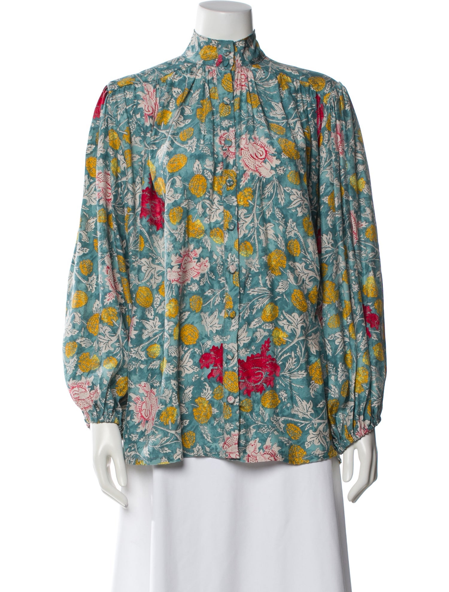 Natalie Martin Silk Floral Print Blouse