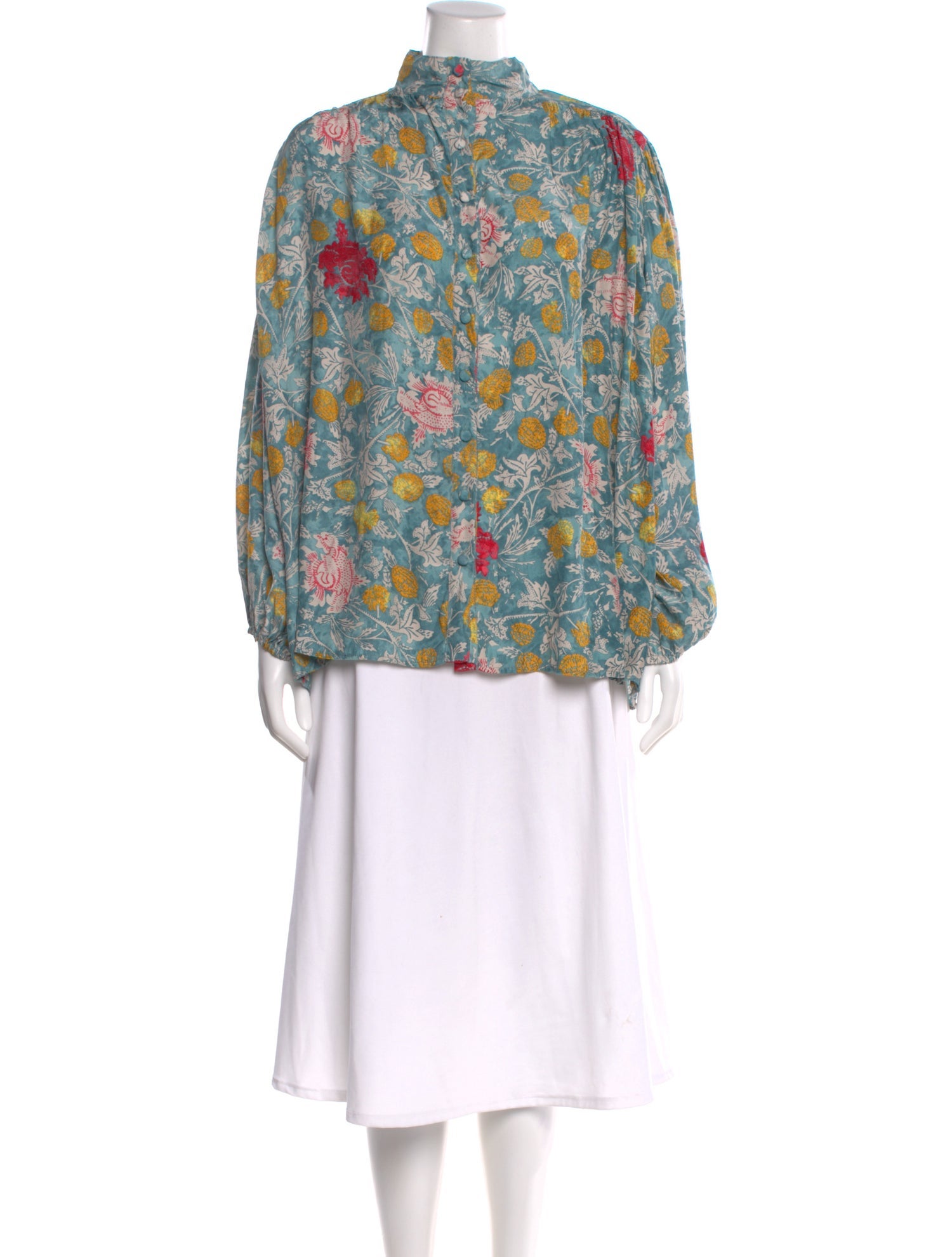 Natalie Martin Silk Floral Print Blouse