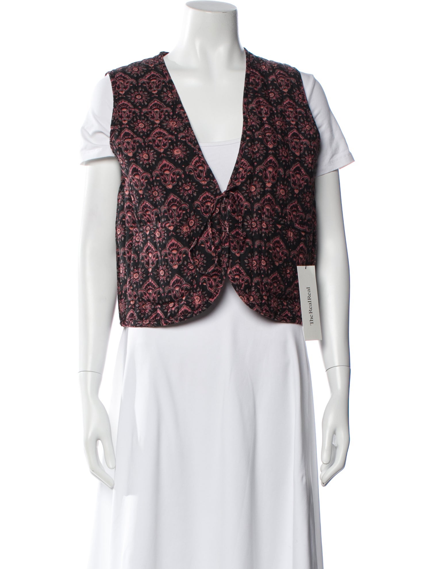 Natalie Martin Printed V-Neck Sweater