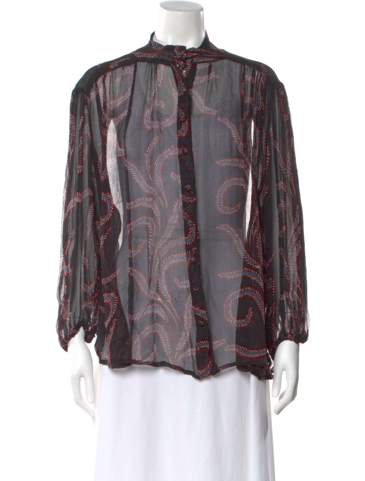 Natalie Martin Printed Long Sleeve Blouse