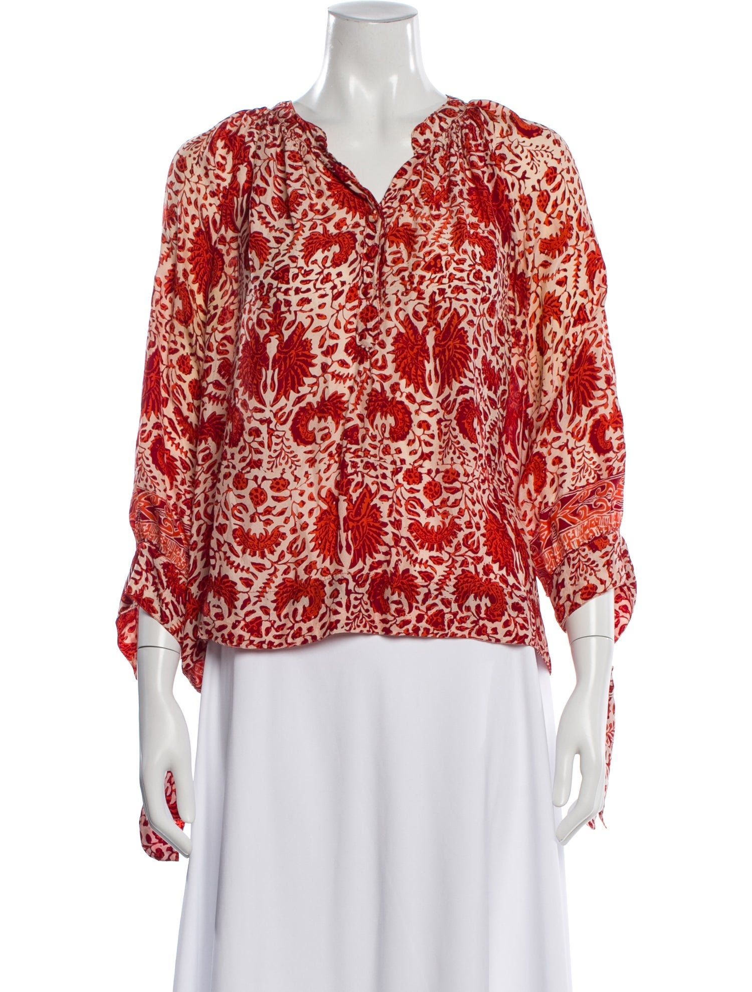 Natalie Martin Silk Floral Print Blouse