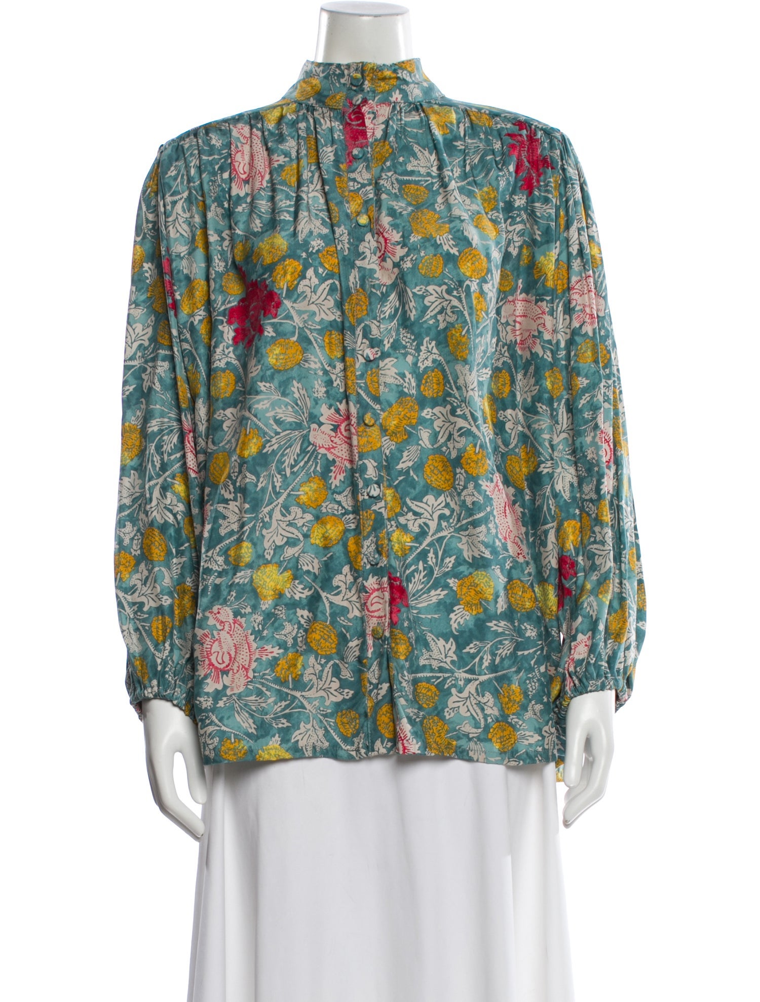 Natalie Martin Silk Floral Print Blouse w/ Tags