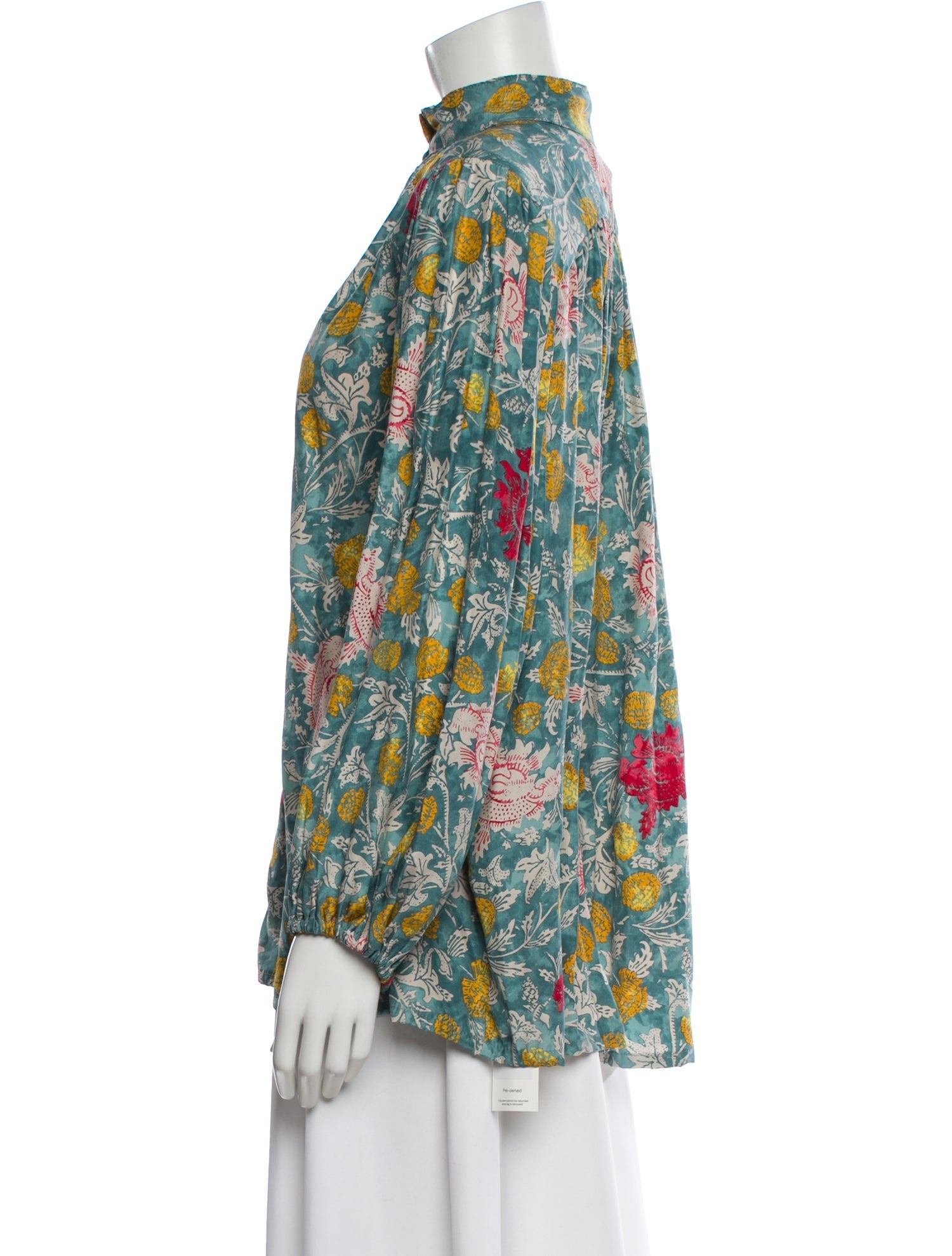Natalie Martin Silk Floral Print Blouse w/ Tags