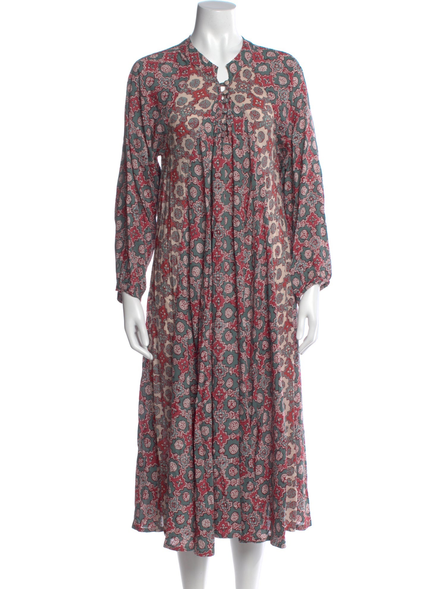 Natalie Martin Floral Print Midi Length Dress