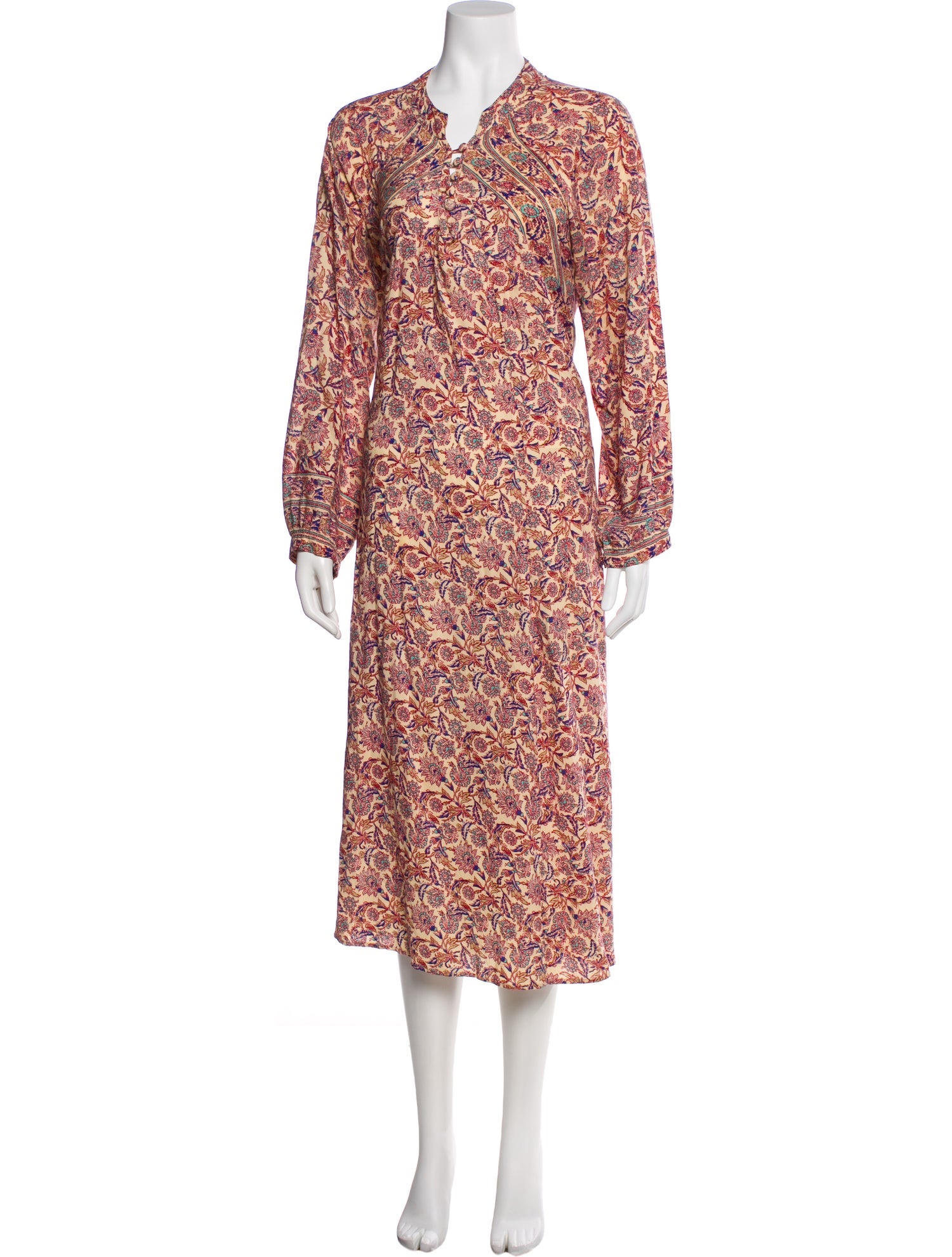 Natalie Martin Floral Print Long Dress w/ Tags