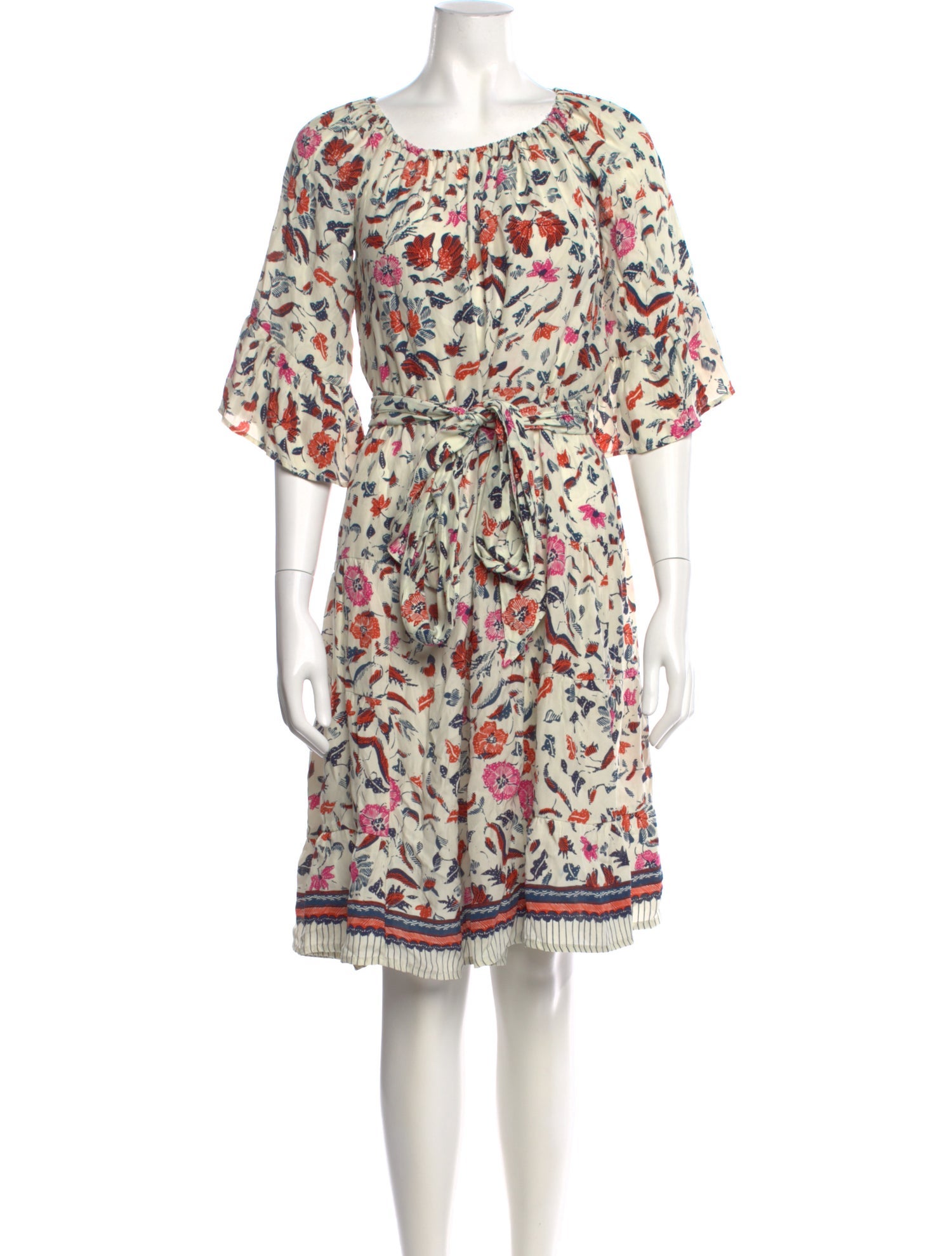 Natalie Martin Silk Knee-Length Dress