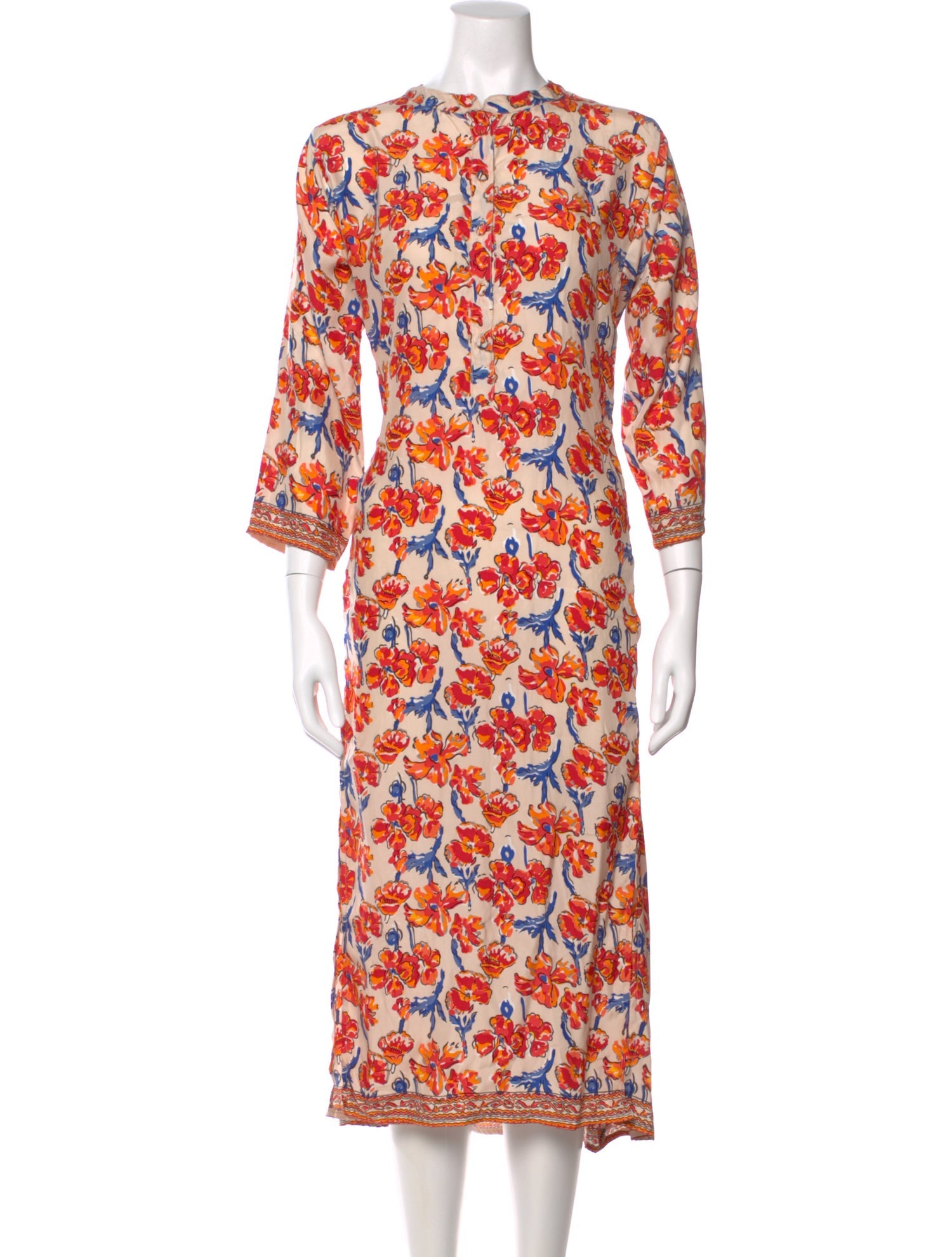 Natalie Martin Silk Midi Length Dress
